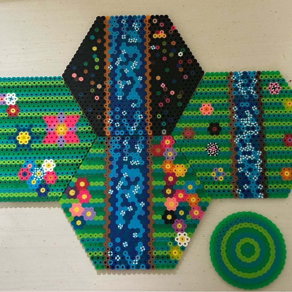 River Scenery Perler Bead Tiles